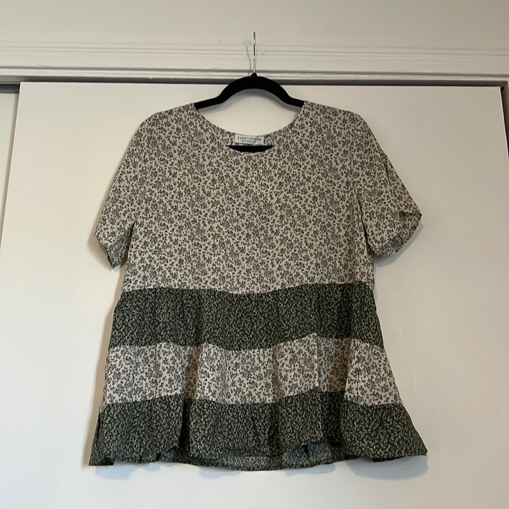Floral tiered blouse